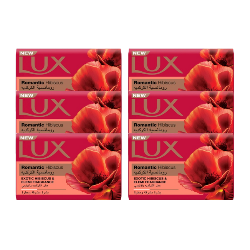 صابون لوكس رومانسية  الكركديه  170جم 6 حبة